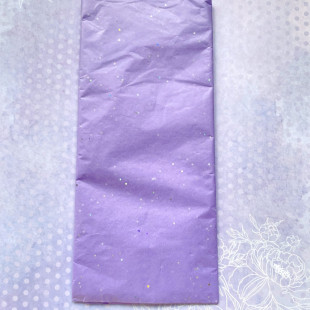 Упаковка тишью фиолетовая с блестками