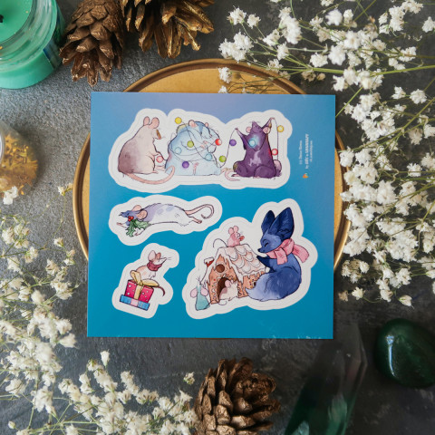 Стикер "Новогодние и Пушистые"