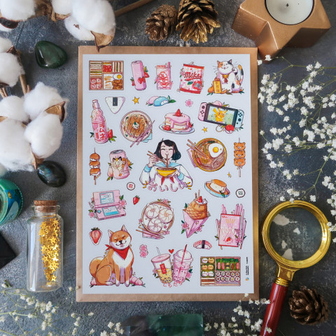 Стикерпак "Pink Japan"