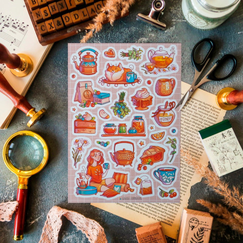 Стикерпак "Enjoying Tea"