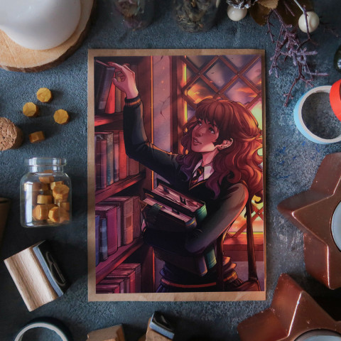 Открытка "In Library"