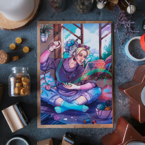 Открытка "Studying Magic"