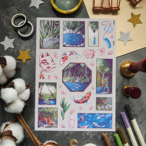 Стикерпак "Японский Сад"