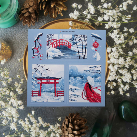 Стикер "Зима в Японии"