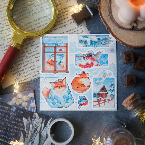 Стикерпак "Лисий Уют" голография