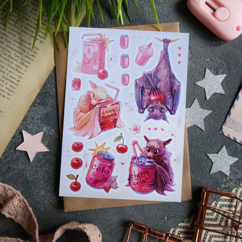 Стикерпак "Cherry Bat"