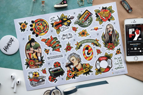 Стикерпак "Pop Punk" A4