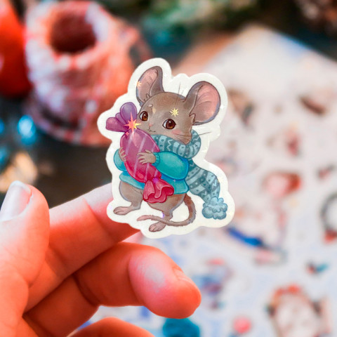 Стикер "Сладкоежка" голография