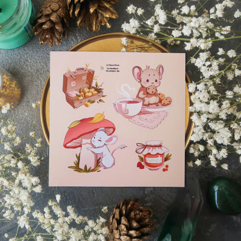 Стикер "Осенние Зверята"