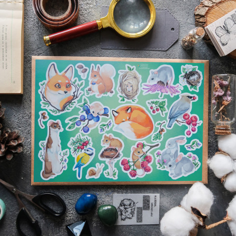 Стикерпак "Лесные Зверята"