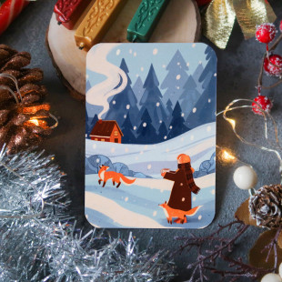 Календарь карманный "Зима в Деревне"