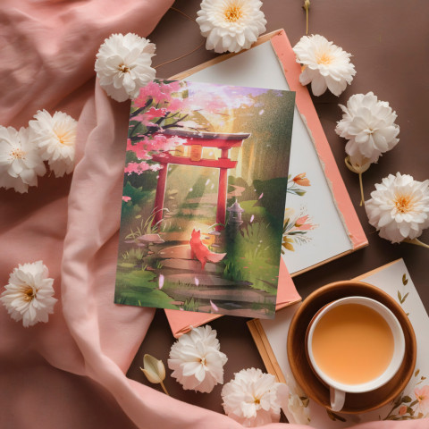 Открытка "Fox In Japan"