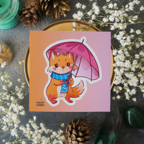 Стикер "Rainy Fox"