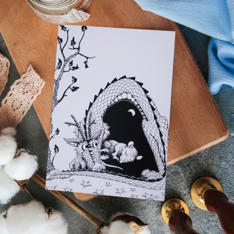 Открытка "Rat And Dragon"