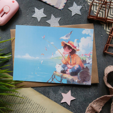 Открытка "Cute Fishing"