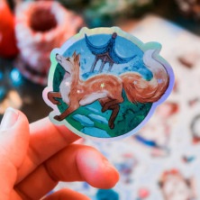 Стикер "Summer Fox" голография