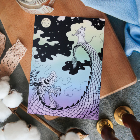 Открытка "Rat And Dragon 2"