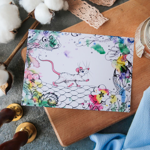 Открытка "Cute Rat 6"