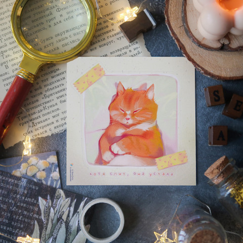 Стикер "Котя Спит"