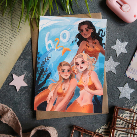 Открытка "H2O"