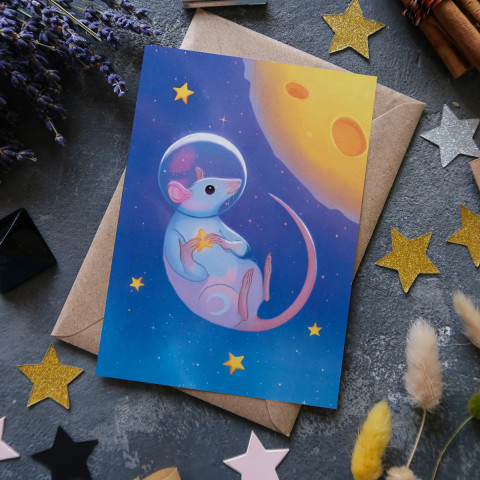 Открытка "Cosmic Rat 1"