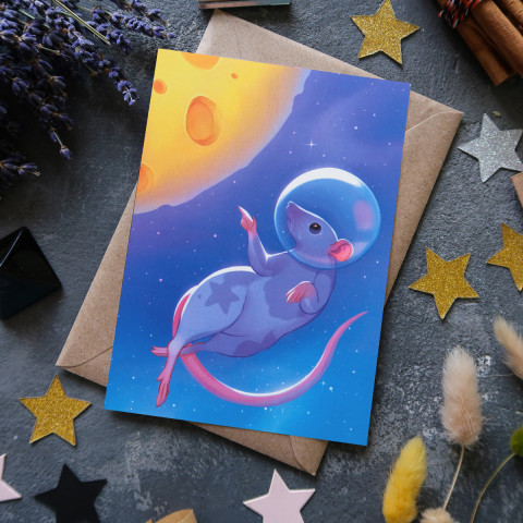 Открытка "Cosmic Rat 2"