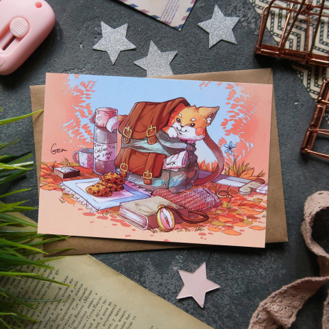 Открытка "Travel Fox"