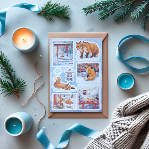 Стикерпак "Japan Winter Fox"