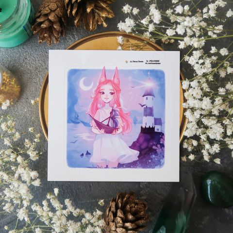 Стикер "Girl and Lighthouse"