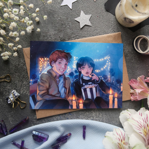 Открытка "Wednesday and Tyler"