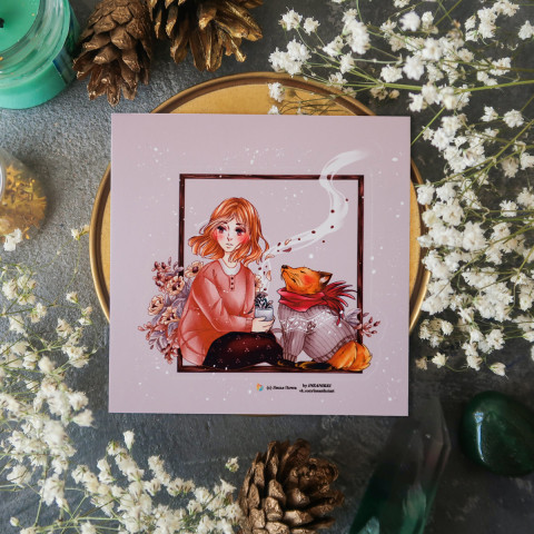 Стикер "Fox and Girl"