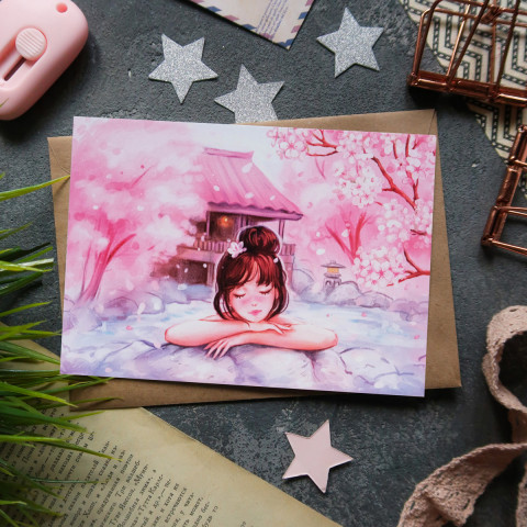 Открытка "Japan Spa"