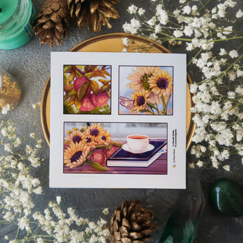 Стикер "Sunflowers and Tea"