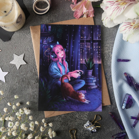 Открытка "Gamer Girl"