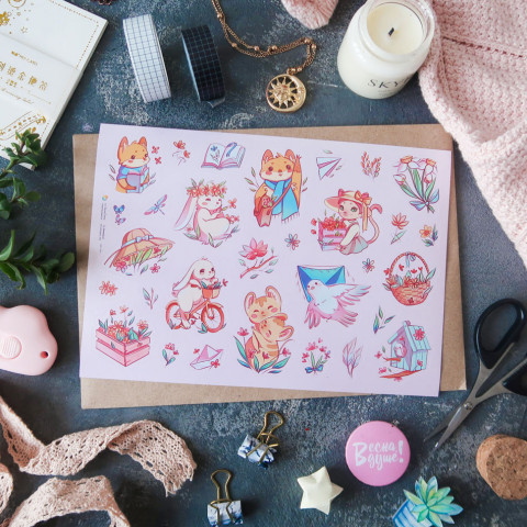 Стикерпак "Весенние Приключения"