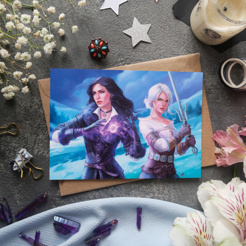 Открытка "Цири и Йеннифер 2"