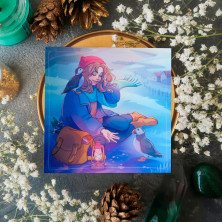 Стикер "Girl and Puffin"