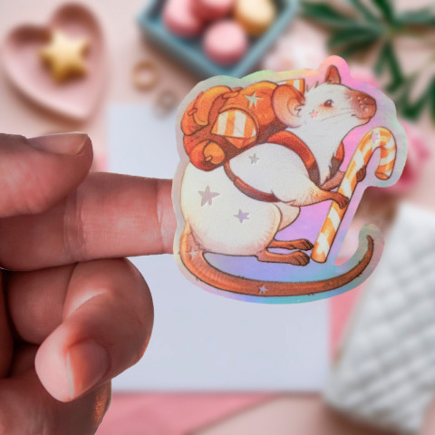 Стикер "Candy Mouse" голография