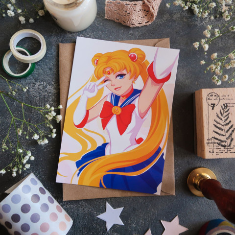 Открытка "Сейлор Мун"