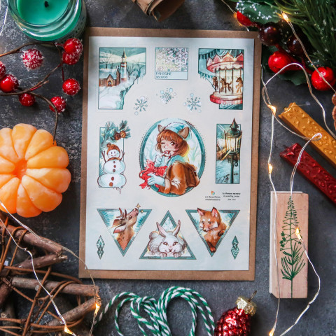 Стикерпак "Рождественские Огни"