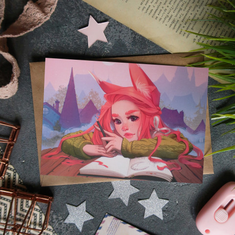 Открытка "В Поисках Вдохновения"