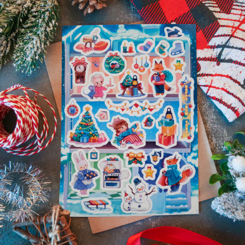 Стикерпак "Новогодний Домик"