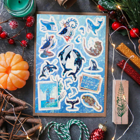 Стикерпак "Sea Life" голография