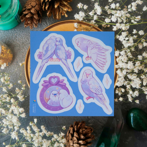 Стикер "Попугайчики"