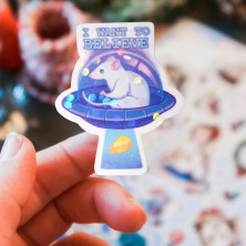 Стикер "I Want To Believe" голография
