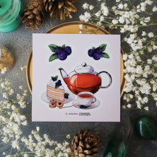 Стикер "Tea and Blackberries"