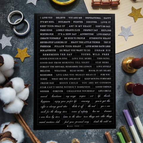 Стикерпак "Words Black"