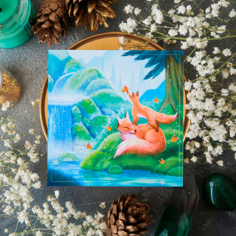 Стикер "Лисички у Водопада"