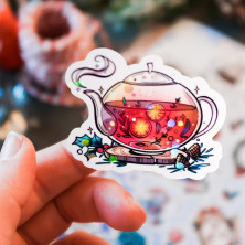 Стикер "Новогодний Чай" голография