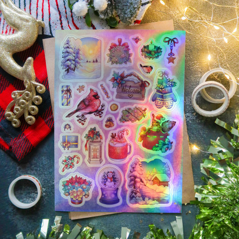 Стикерпак "Winter Forest" голография